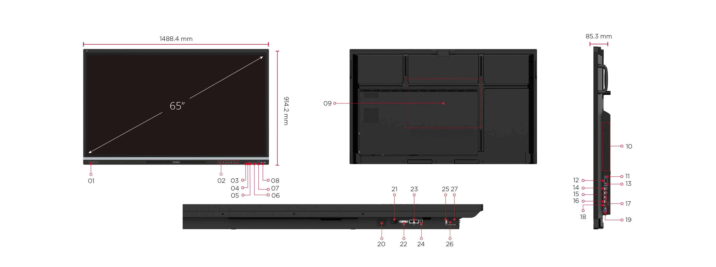 ViewSonic IFP6551–Màn hình tương tác 65" 4K chuẩn EDLA, công nghệ NFC và SSO